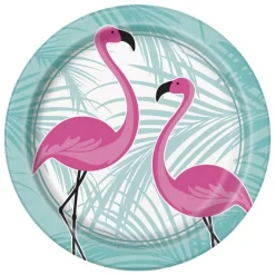 Juego de 8 Platos Flamingo Rosa 22 cm