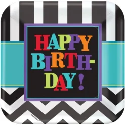 Juego de 8 Platos Happy Birthday