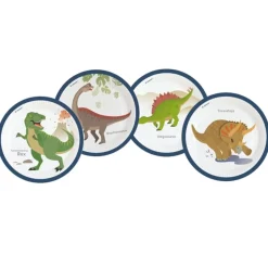 Juego de 8 Platos Happy Dino 22 cm