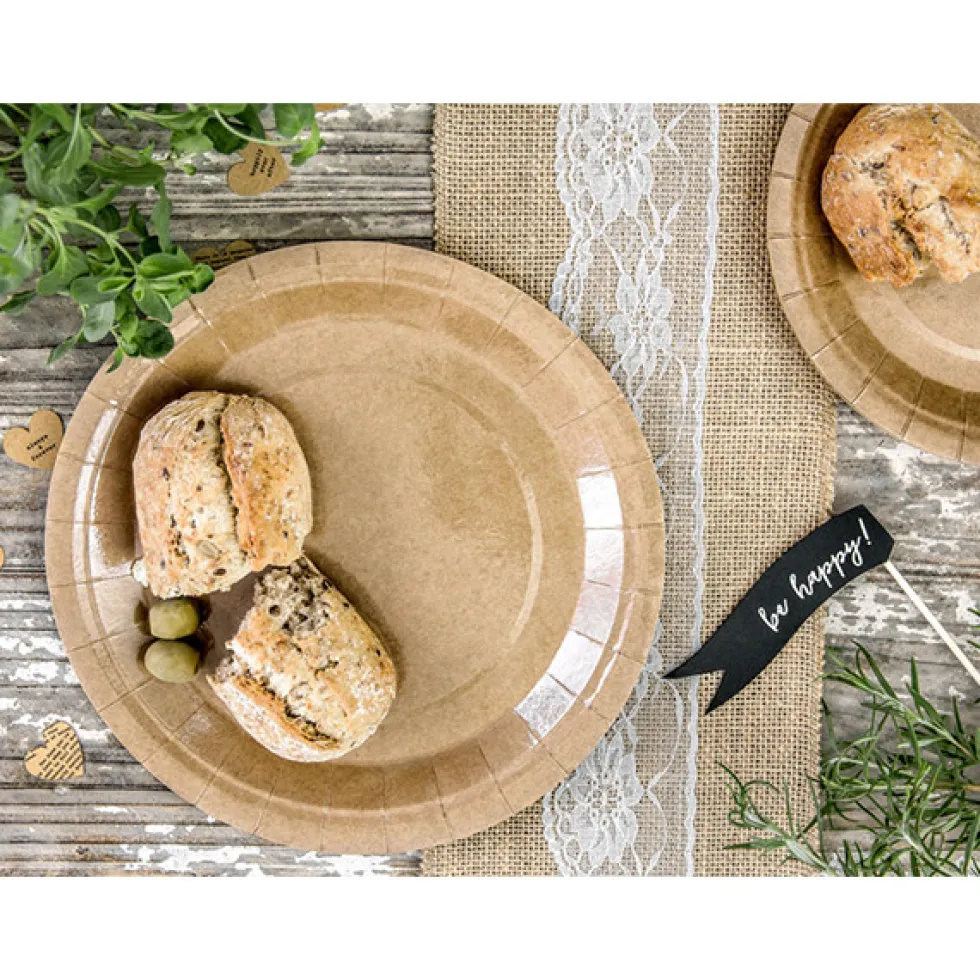Juego de 6 Platos Kraft 23 cm