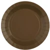 Juego de 10 Platos Marrones 22,5 cm
