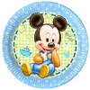 Juego de 8 Platos Mickey Bebé 22 cm