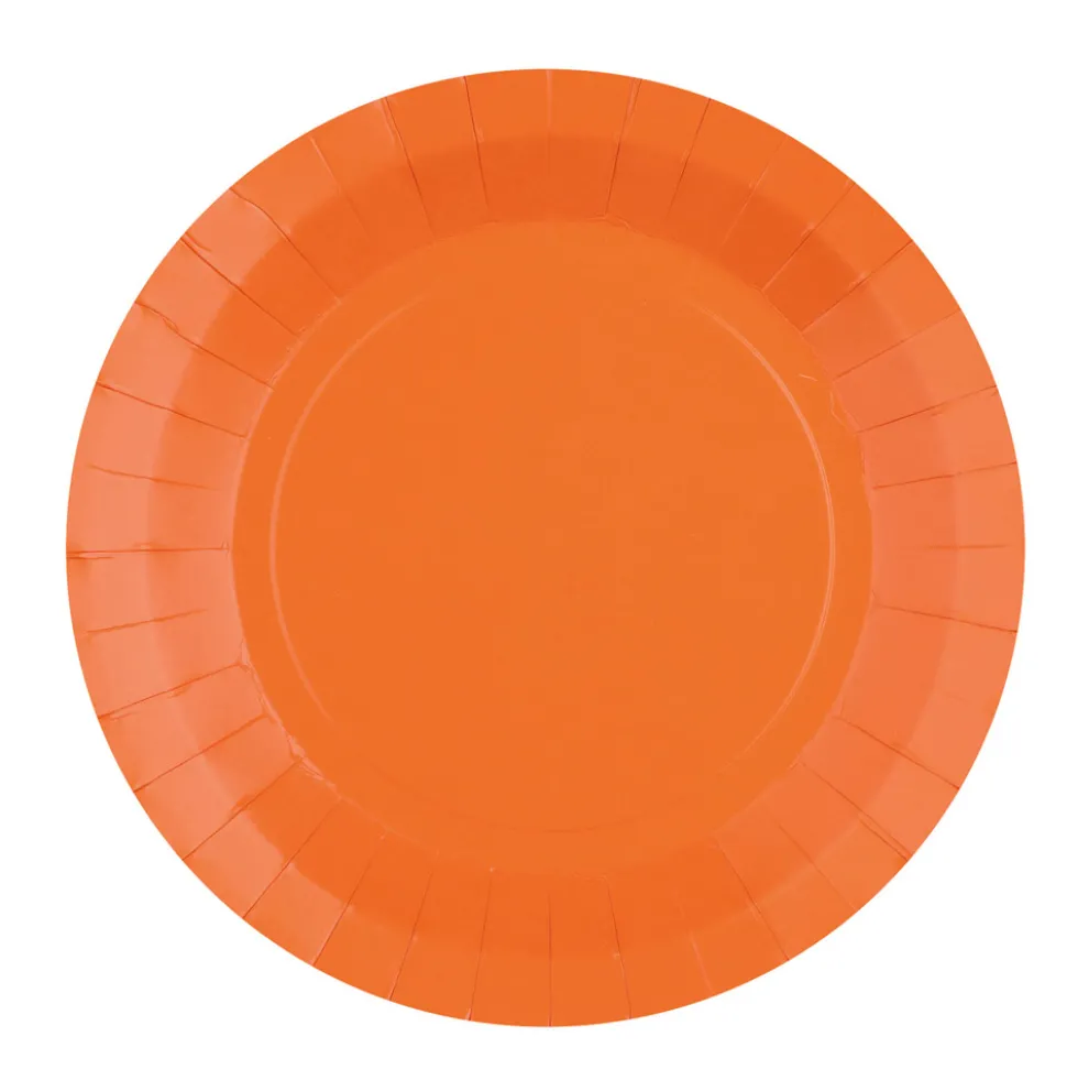 Juego de 10 Platos Naranjas 18 cm