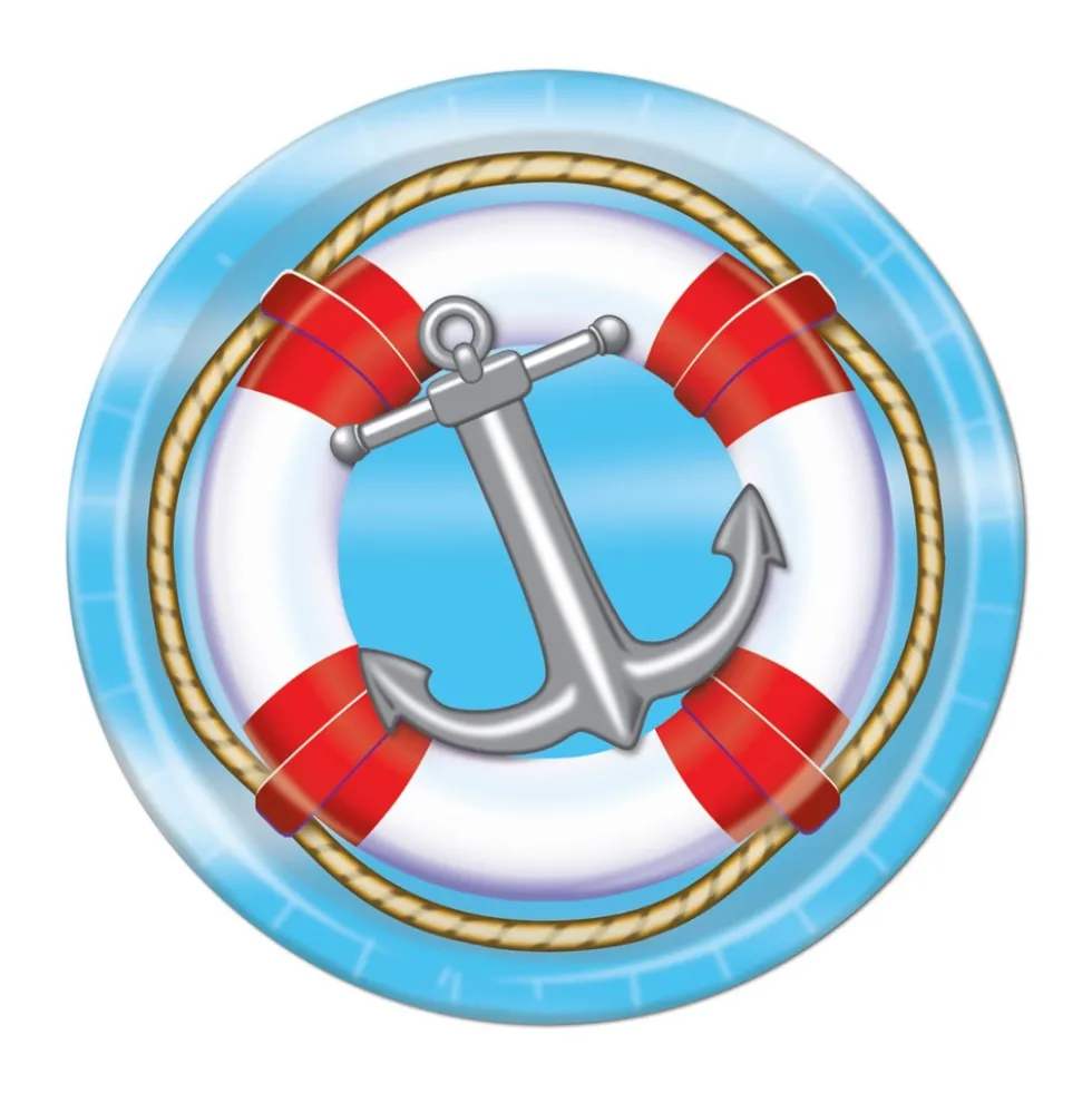 Juego de 8 Platos Nautical 23 cm