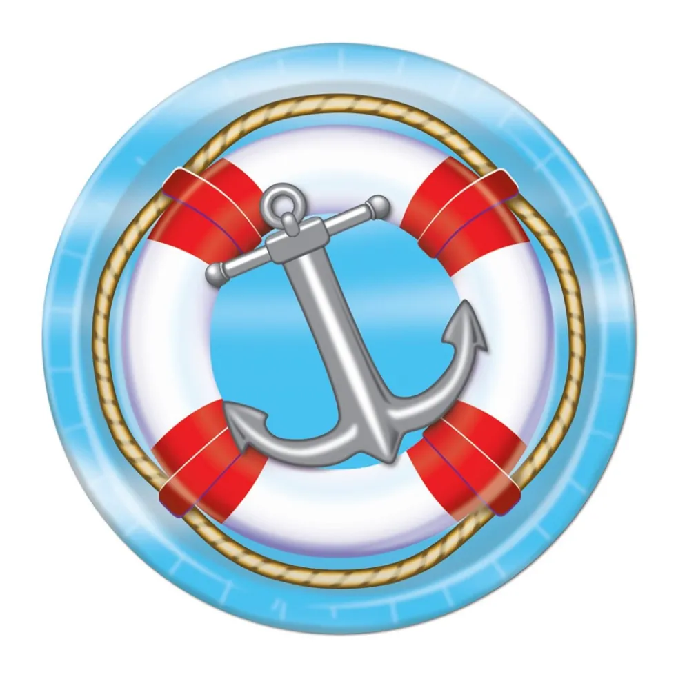 Juego de 8 Platos Nautical 18 cm
