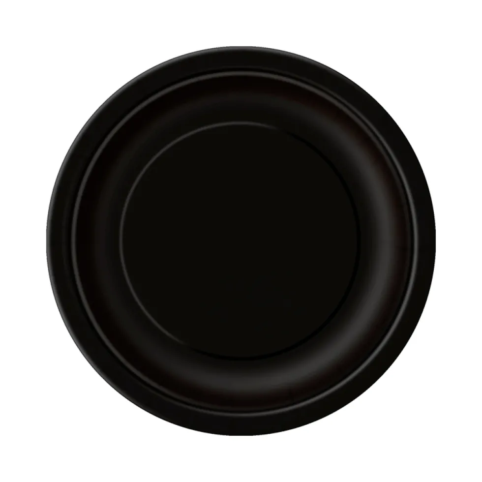 Juego de 8 Platos Negros 17 cm