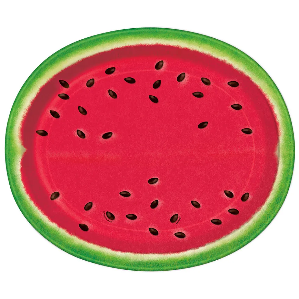 Juego de 8 Platos Ovalados Sandía 31 cm