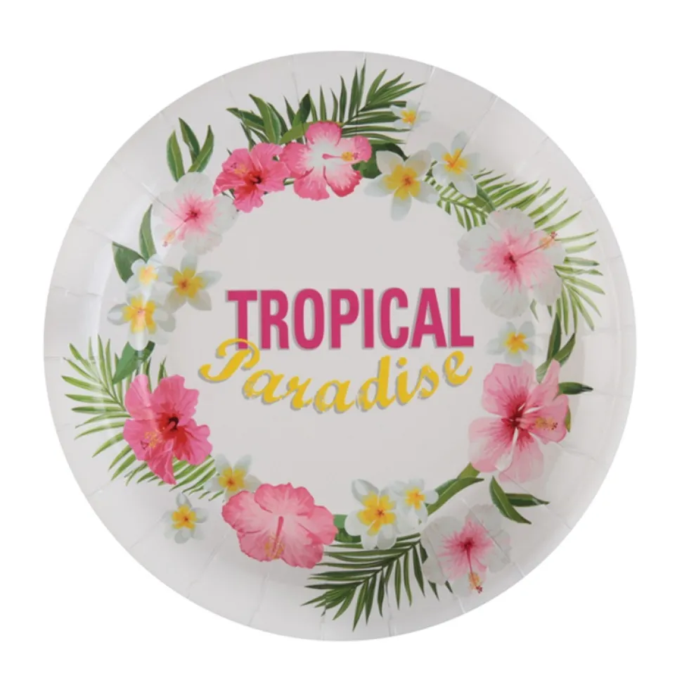 Juego de 10 Platos Paraíso Tropical