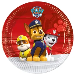 Juego de 8 platos Patrulla Canina Modelo B 19 cm