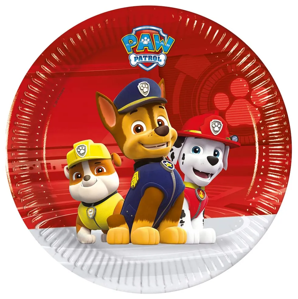 Juego de 8 platos Patrulla Canina Modelo B 19 cm