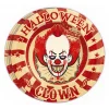 Juego de 8 Platos Payaso Halloween 23 cm