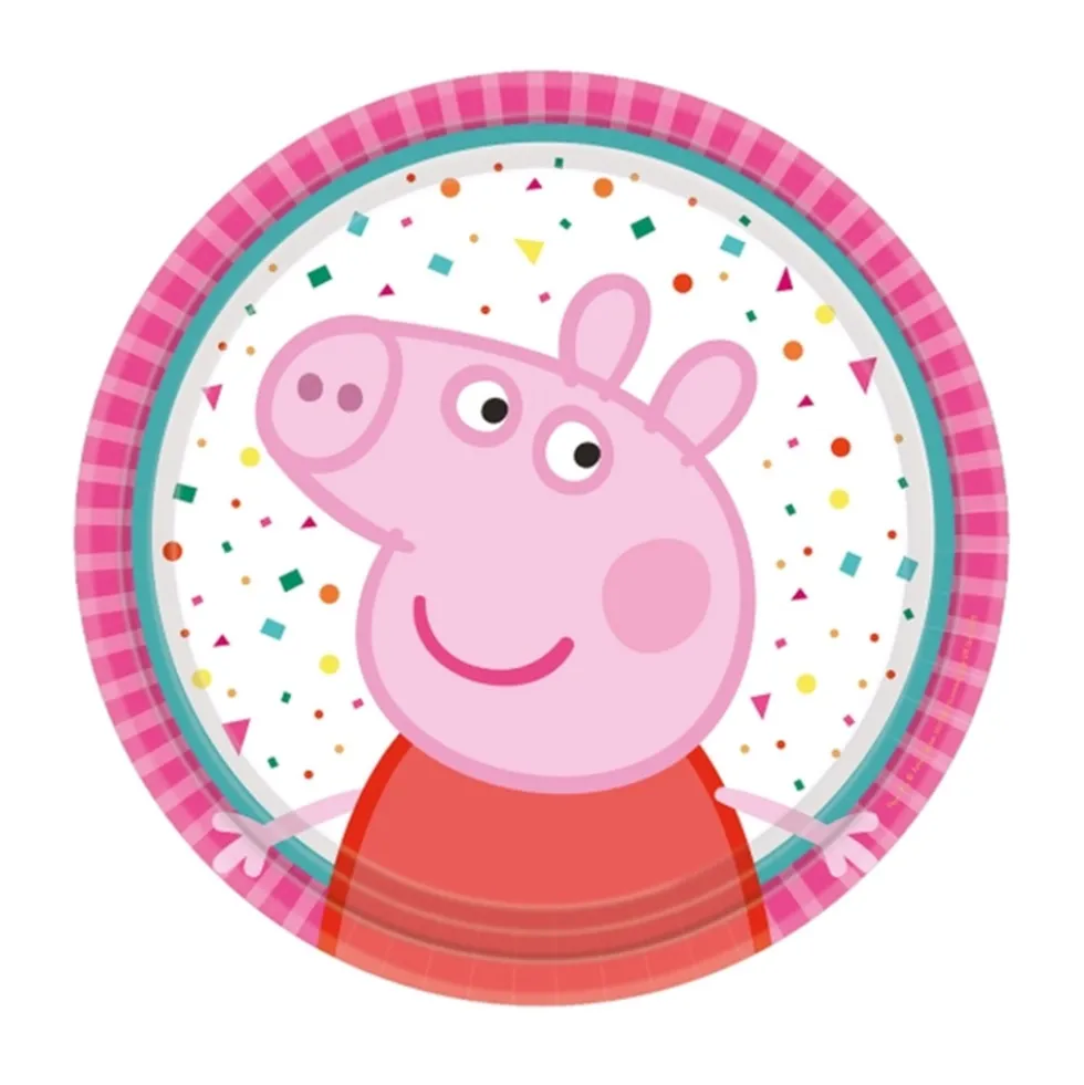 Juego de 8 Platos Peppa Pig 18 cm