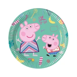 Juego de 8 Platos Peppa Pig y George 19 cm