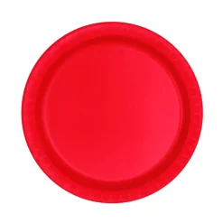 Juego de 20 Platos Rojos 17 cm