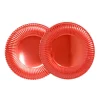 Juego de 8 Platos Rojos 29 cm