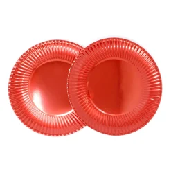 Juego de 8 Platos Rojos 29 cm