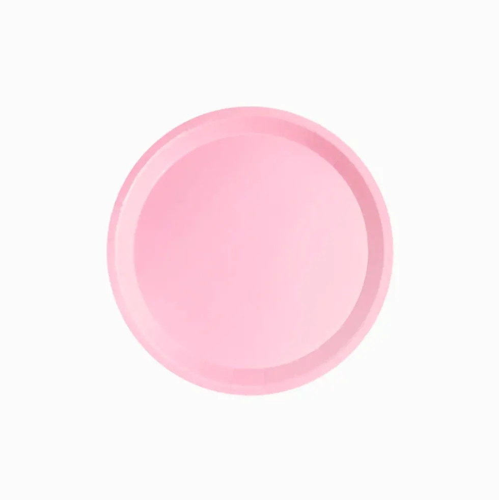 Juego de 12 platos Rosa Claro 17 cm