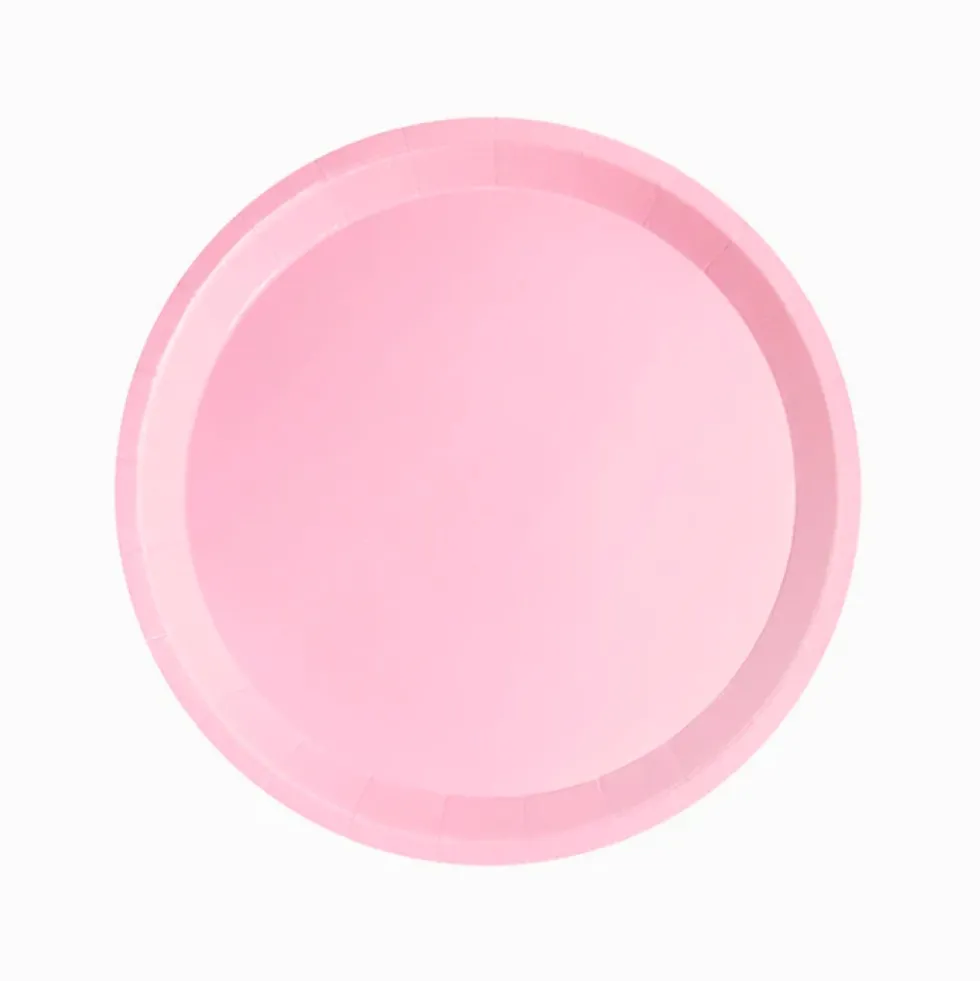 Juego de 10 Platos Rosa Claro 20 cm