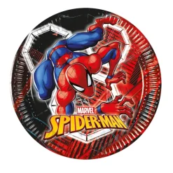 Juego de 8 Platos Spiderman Team Up 20 cm