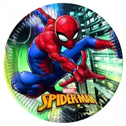 Juego de 8 Platos Spiderman Team Up 23 cm