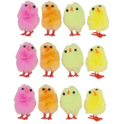 Juego de 12 Pollitos Decorativos