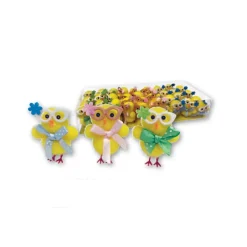 Juego de 3 Pollitos de Pascua con Gafas 4 cm