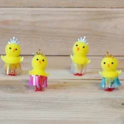 Juego de 4 Pollitos de Pascua Hawaii