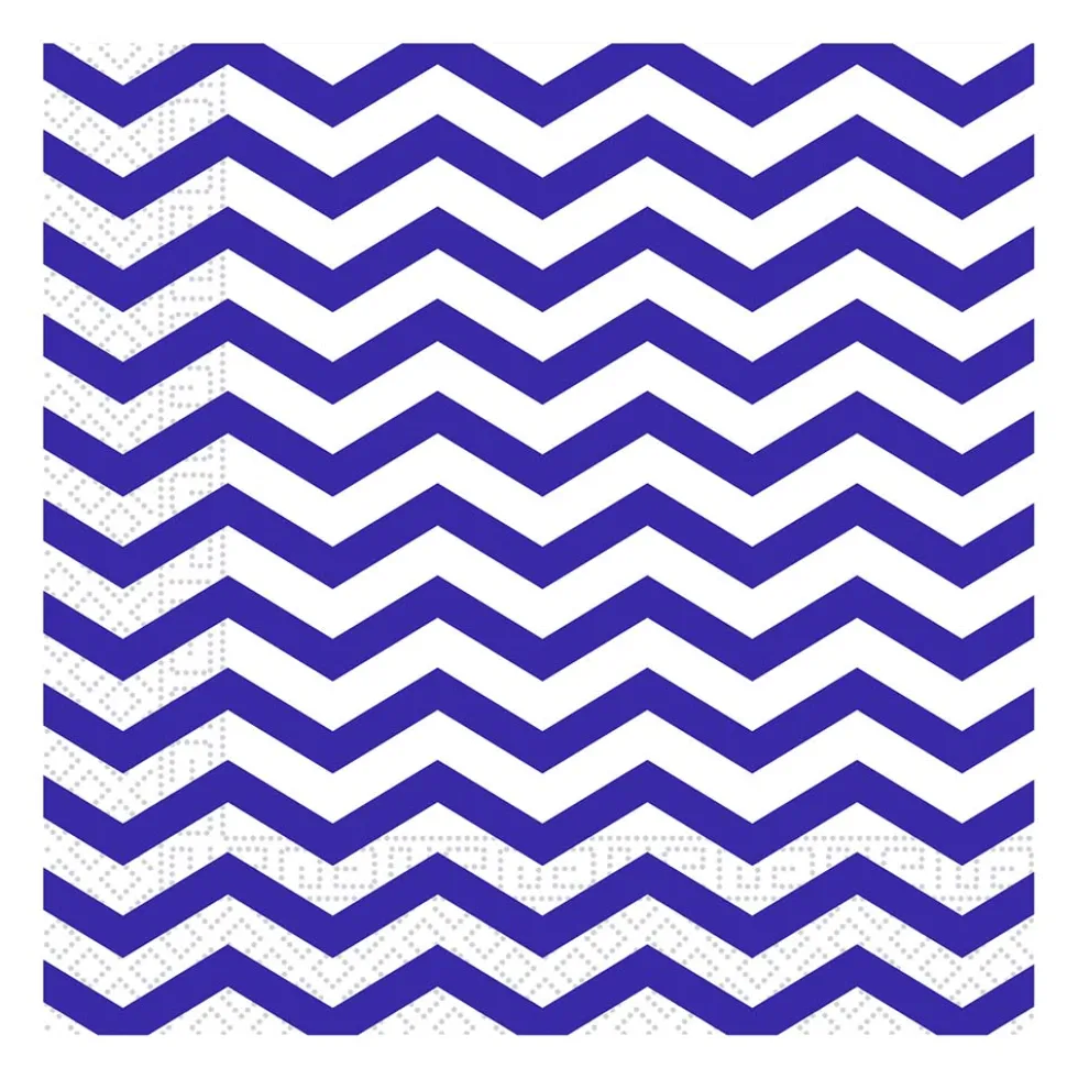 Juego de 20 Servilletas Blue Chevron