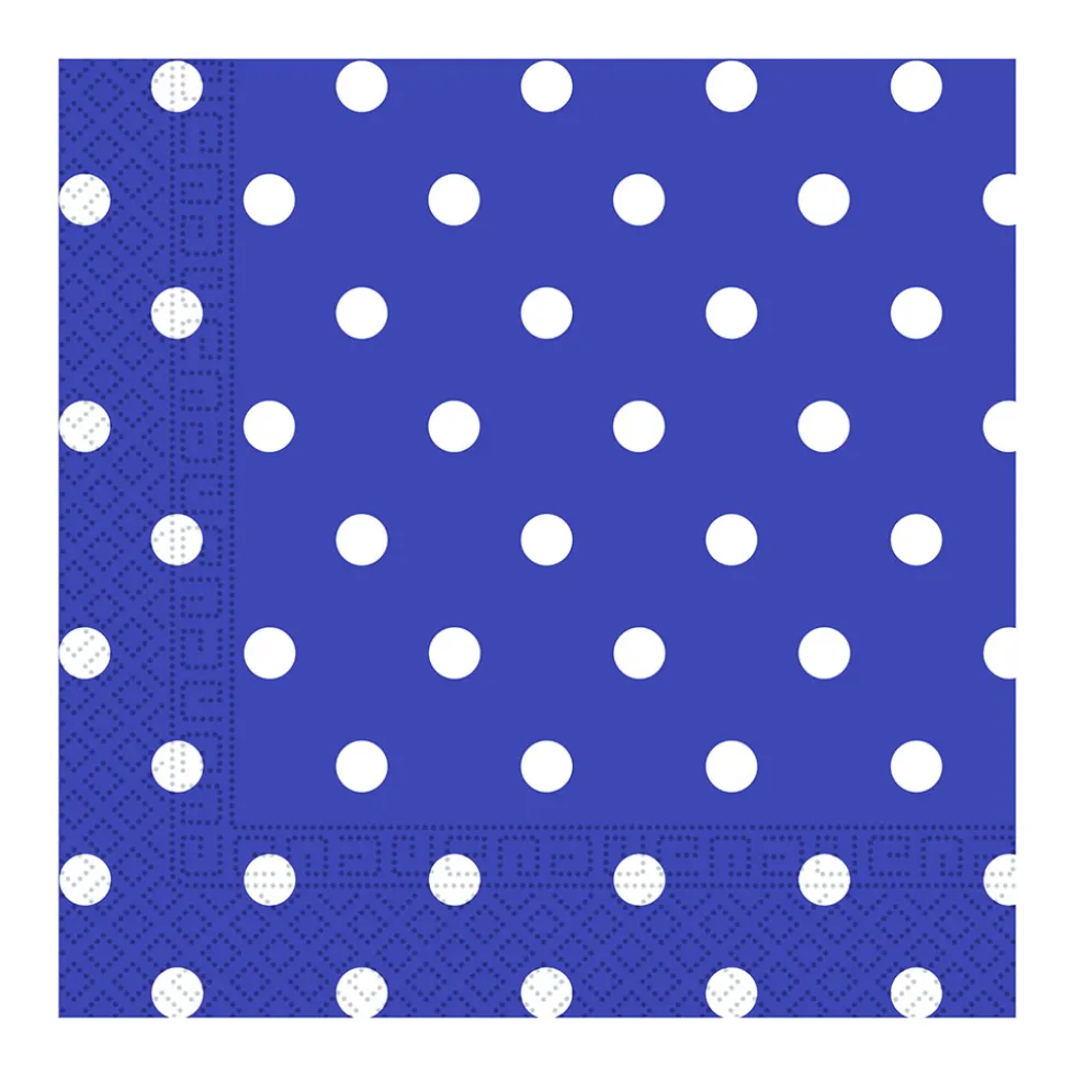 Juego de 20 Servilletas Blue Royal Dots