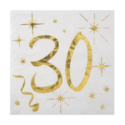 Juego de 20 Servilletas Cóctel 30 Años