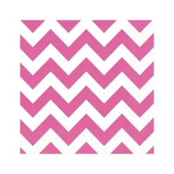 Juego de 20 Servilletas Chevron Rosa