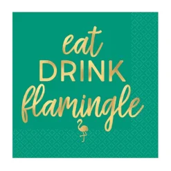 Juego de 16 Servilletas Cocktail Flamingle