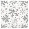 Juego de 16 Servilletas Copos de Nieve