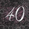 Juego de 16 Servilletas 40 Cumpleaños Rosa