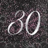 Juego de 16 Servilletas 30 Cumpleaños Rosa