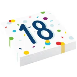 Juego de 20 Servilletas 18 Cumpleaños