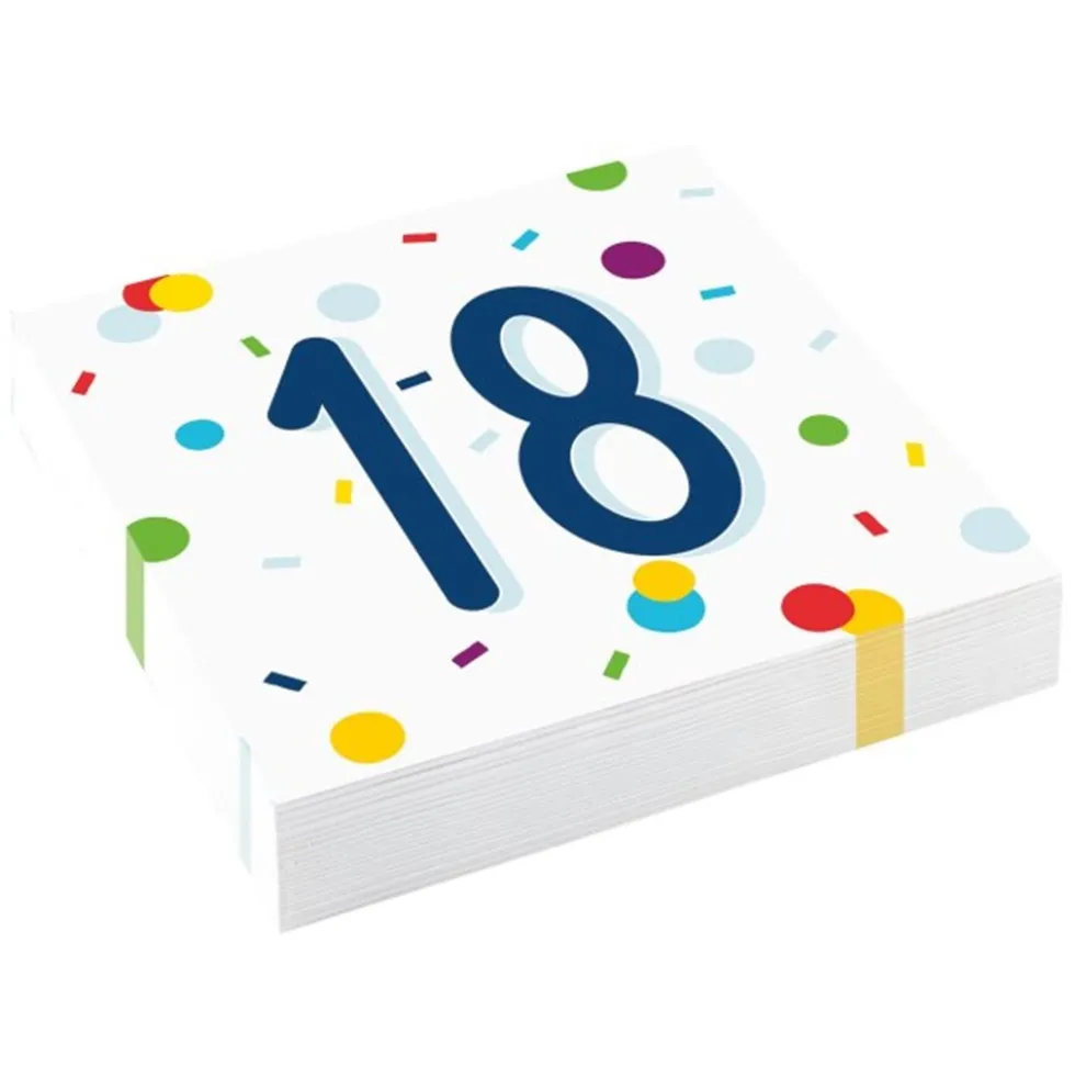 Juego de 20 Servilletas 18 Cumpleaños
