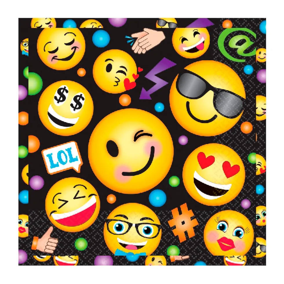 Juego de 16 Servilletas Emoticones / Emoji