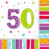 Juego de 16 servilletas felices 50