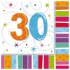 Juego de 16 servilletas felices 30