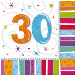 Juego de 16 servilletas felices 30
