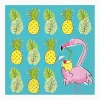Juego de 16 Servilletas Flamingo y Piñas
