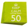 Juego de 20 servilletas Keep Calm 50 cumpleaños