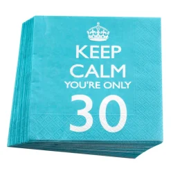 Juego de 20 servilletas Keep Calm 30 cumpleaños