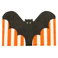 Juego de 20 Servilletas Murciélago Halloween 17 cm