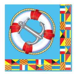 Juego de 16 Servilletas Nautical