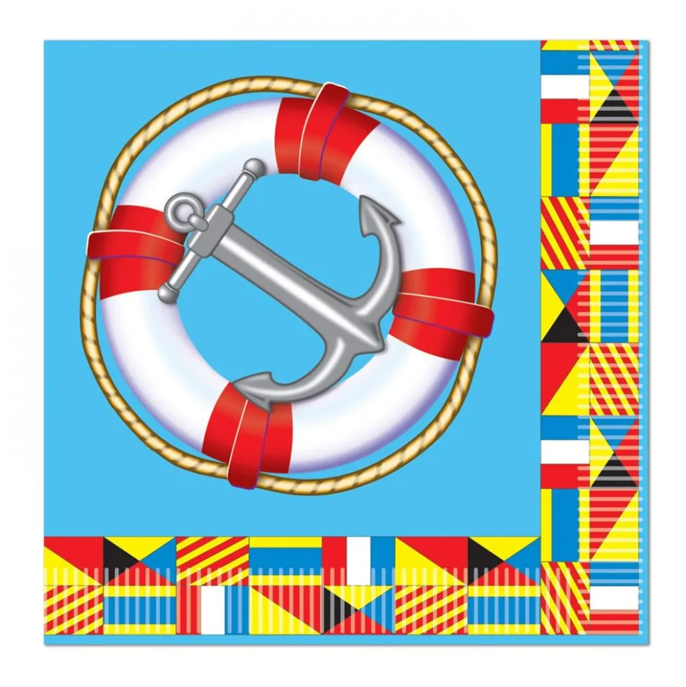 Juego de 16 Servilletas Nautical