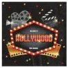 Juego de 20 Servilletas Negras Hollywood