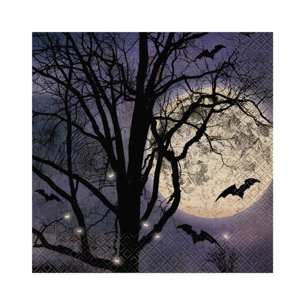 Juego de 16 Servilletas Noche de Halloween
