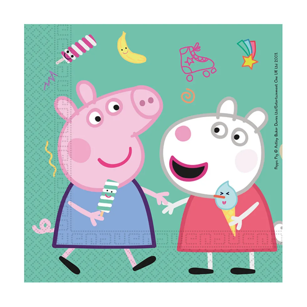 Juego de 20 Servilletas Peppa Pig y George